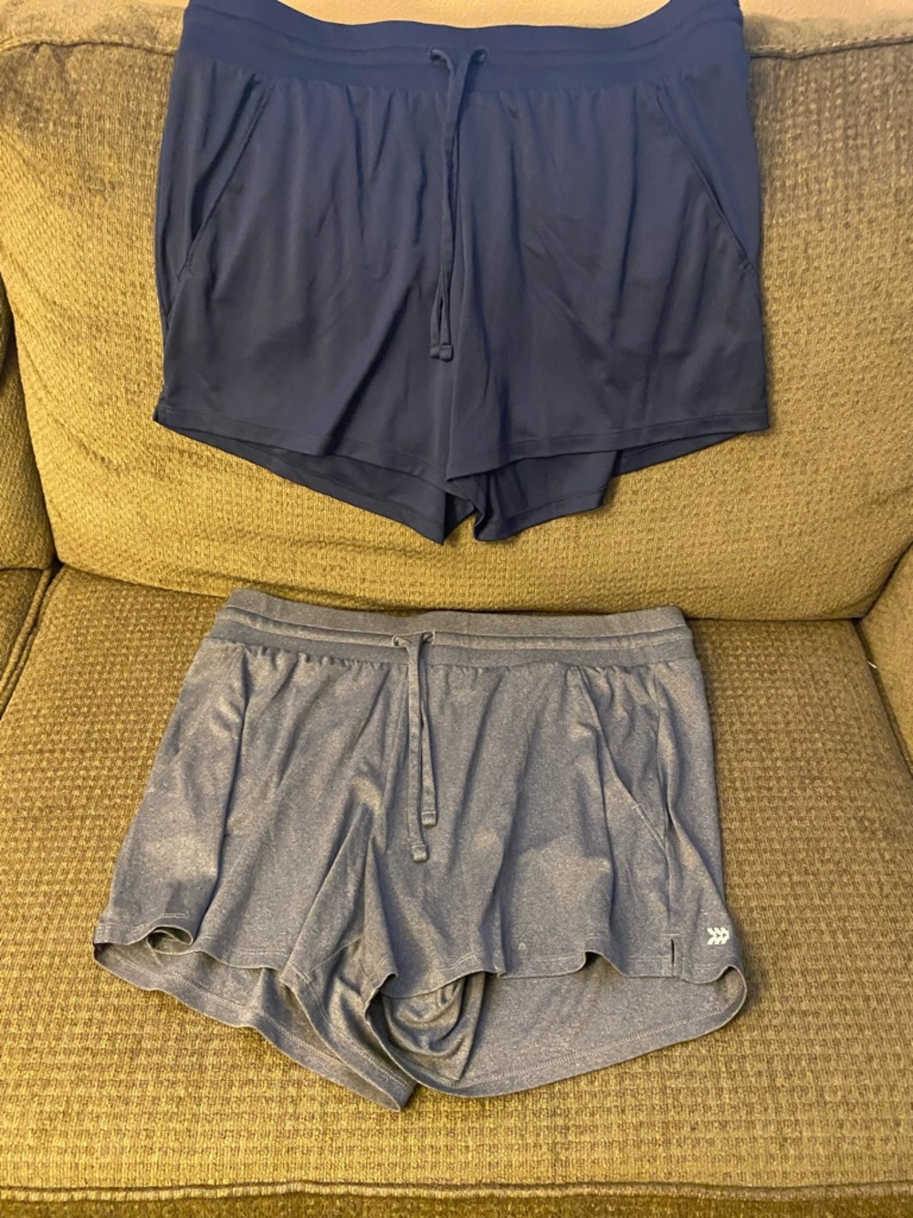 all in motion Navy and Heathered Blue Athletic Shorts Set